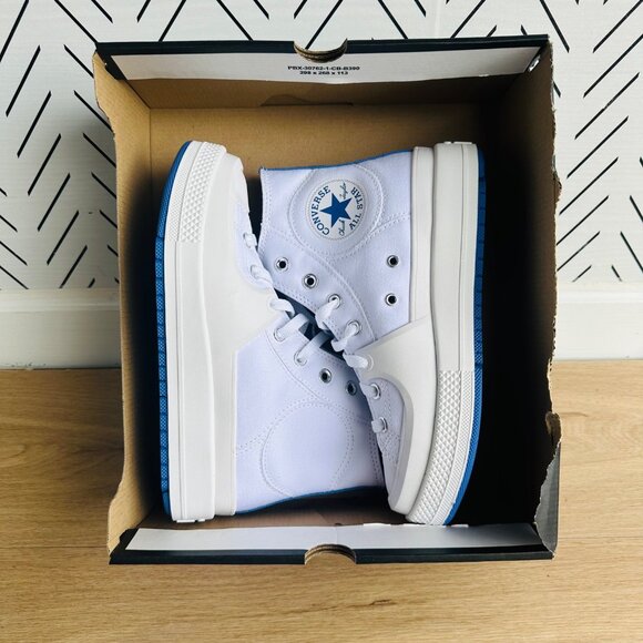 ❤️❤️Converse Chuck Taylor All Star Construct Sz 7 Women Shoes White Blue A06773C - Picture 9 of 13